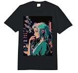 Japanese Vaporwave Sad Anime Girl Indie Aesthetic Otaku Comfort Colors Adult Heavyweight T-Shirt