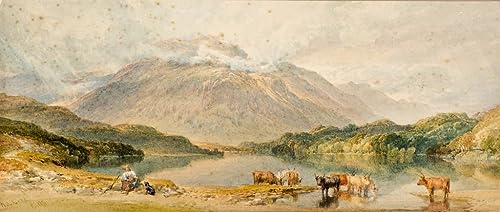 Paysage bovins de William Leighton Leitch poster geant pour decoration salon chaleureux