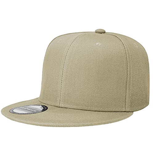 Image of Classic Snapback Hat Cap Hip Hop Style Flat Bill Blank Solid Color Adjustable Size