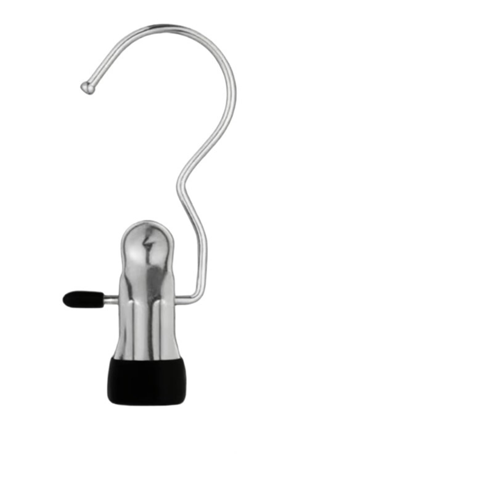 20pcs Boot Hanger Rotating Portable Space Saving Single Clips Stainless Steel Hanging Hold Clip For Closet Travel For Home(Black)