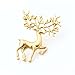 Produktbild CAOLATOR Retro Brooch Damen Tiere Brosche Elch Broschen Frauen Nadel Anstecker Anstecknadeln Schmuck für Kleidung/Schals/Tücher/Ponchos/Hochzeit (Golden)
