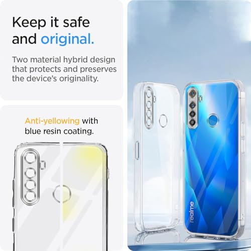 Image of Jkobi Back Cover for Realme 5 | 5s | 5i (Silicone Clear Shockproof Case with Camera Protection | Soft and Flexible | Transparent)