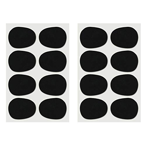 Almofadas de adesivos para bocal de clarinete de sax alto/tenor de qualidade premium, 0,8 mm preto,