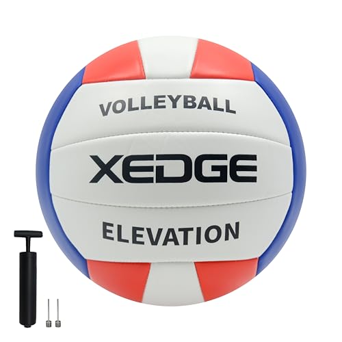 XEDGE Size 5 Machine Stitched Volleyball Blue/White/Red