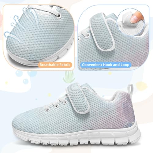 MARSVOVO Print Sport Shoes for Kids Girls 2025 Mesh Breathable Running Tennis Walking Lightweight Single Buckle Sneakers4