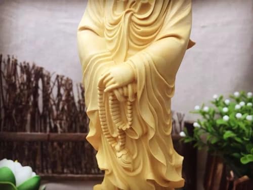 Estatua Quan Yin Diosa de la Compasión en Madera miniatura 5
