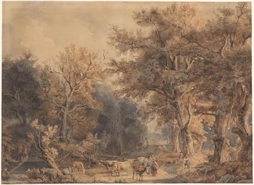Paysage forestier vintage Jacob Maris : créez une ambiance bucolique dans votre chambre à coucher