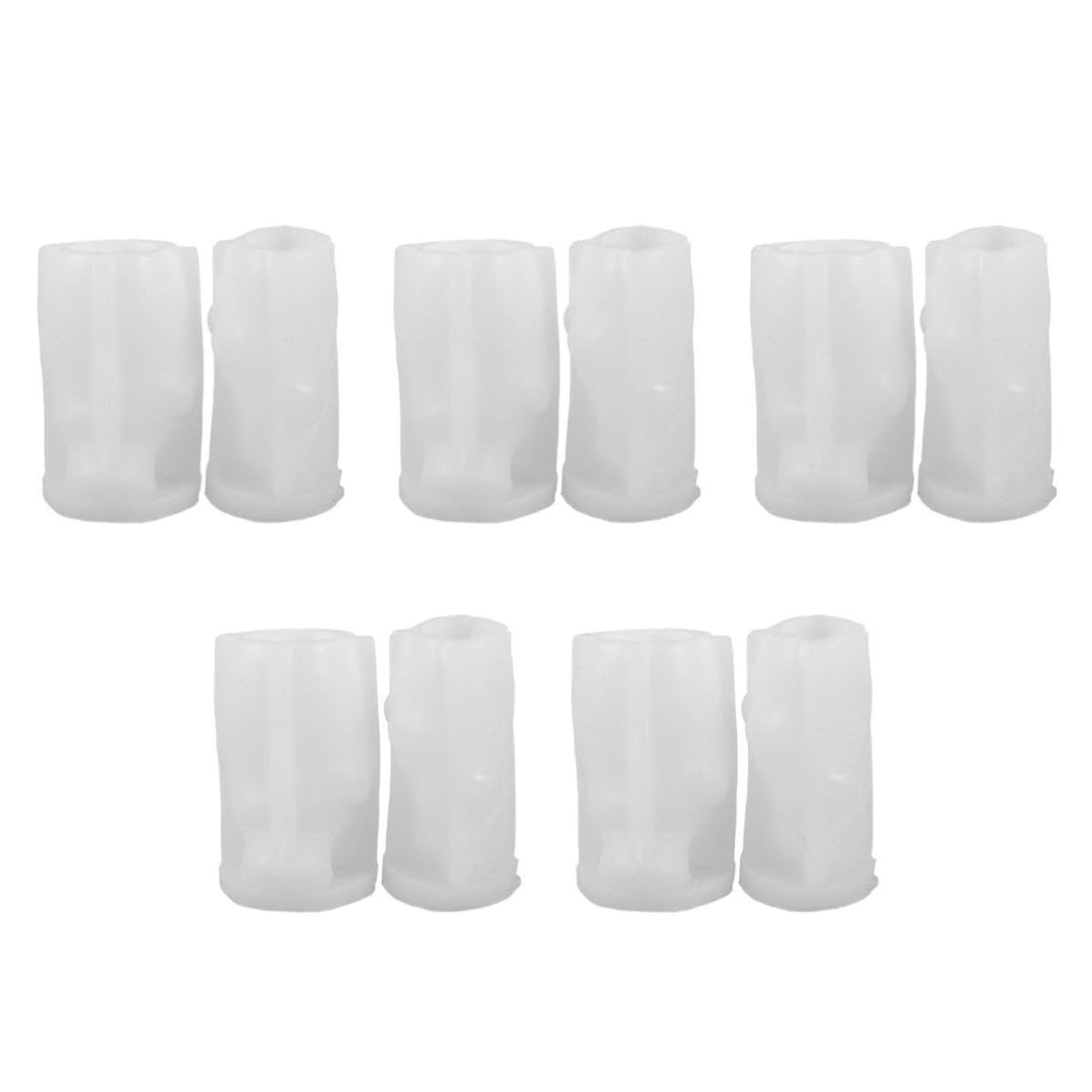 FRCOLOR 10 Pezzi Stampo in Silicone Pupazzo di Neve per Candele Profumate