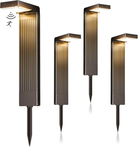 Lampe Solaire Exterieur Detecteur de Mouvement Lot de 4, Lumiere ...