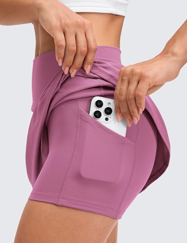 Image of CRZ YOGA Butterluxe High Waisted Tennis Skirts | Built-in Shorts with Pockets, Extremely Soft, Casual, A Line, Stretchy, Mini, Skort for Women