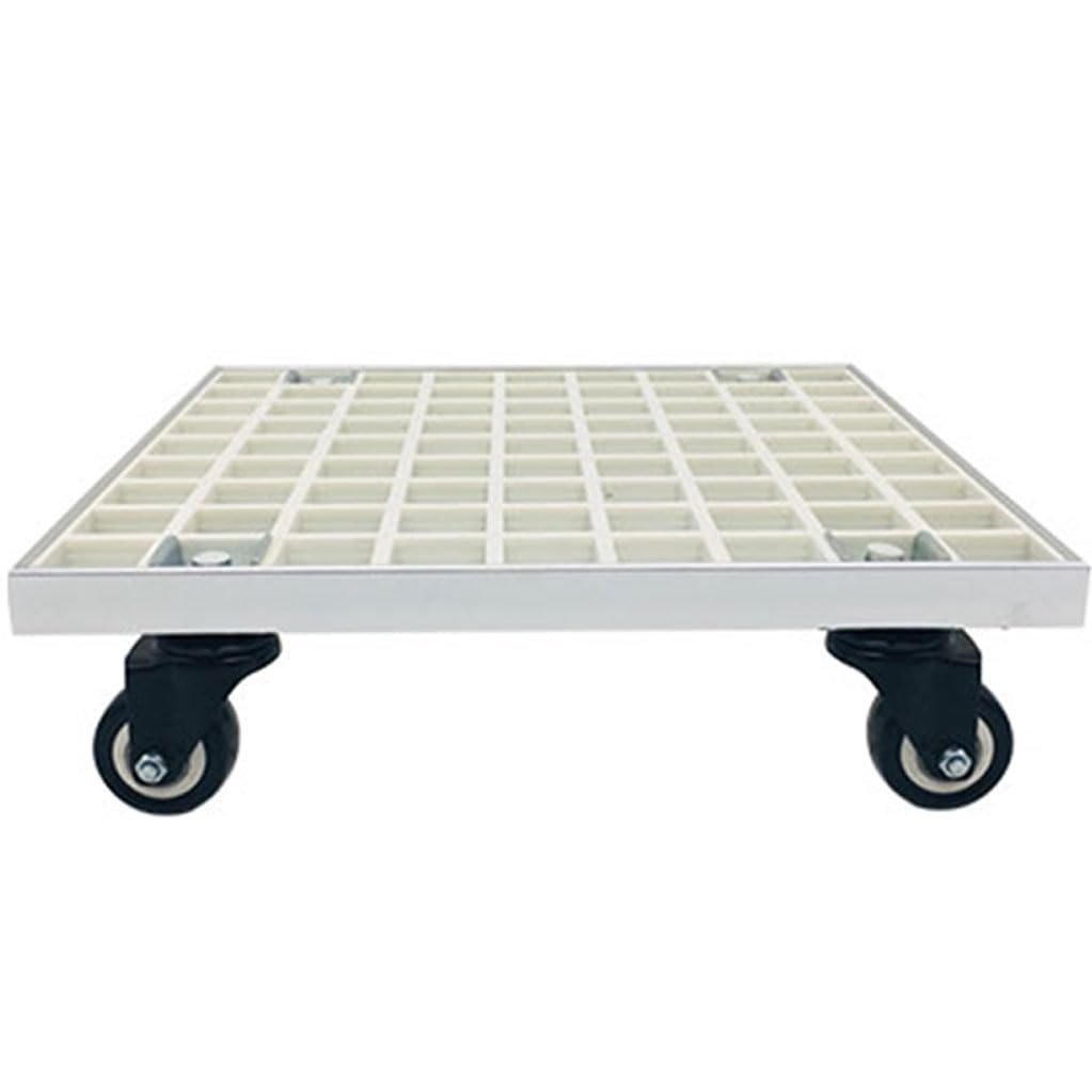 Caddy para plantas con ruedas de alta resistencia, soporte rodante para plantas con capacidad de 330 lb, carrito para macetas para interior y exterior, base cuadrada de carretilla 31cm/12in