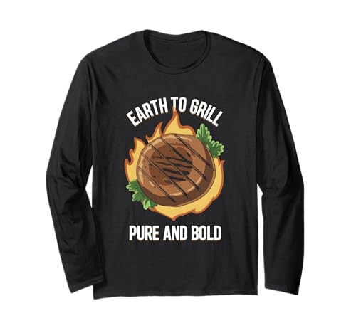Vegan Barbecue Grilled Portobello Mushroom Cap Pitmaster BBQ Long Sleeve