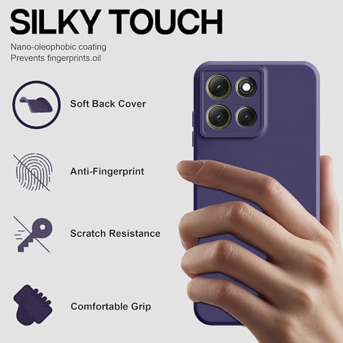 Image of Hupshy Liquid Silicone Back Cover Case for OnePlus Nord CE 6 Lite 5G | Soft Micro-Fibre Lining Inside | Camera Protection Bump | Shockproof Back Cover Case for OnePlus Nord CE 6 Lite 5G (Purple)