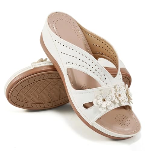 Sandalias ortopédicas de cuña para mujer que alivian el dolor de pies en verano