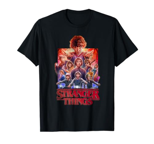 Stranger Things Group Poster Camiseta