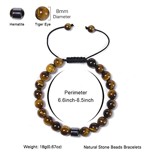 Bracelet d'anxiété diffuseur contre le stress en pierre de lave