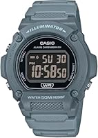 CASIO DIGITAL EARTH TONE LED BL, S/W, ALARM, 50M WR BLUE RESIN BAND