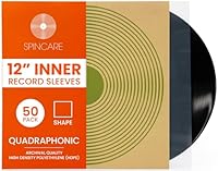 50x 12 Zoll Antistatische Innenhüllen für Schallplatten | Spincare Quadraphonic LP Schutzhüllen | Premium HDPE Vinyl Innenhüllen gegen statische Aufladung | Archivqualität Vinyl Schutzhüllen