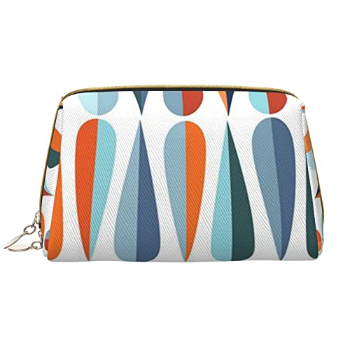Trousse de maquillage en cuir blanc rétro pour femme et fille