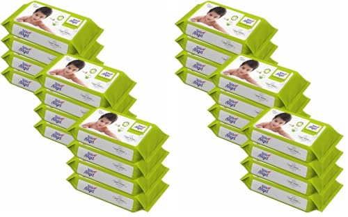 Image of Little Angel Super Soft Cleansing Baby Wipes, 864 Count, Enriched with Aloe vera & Vitamin E, pH Balanced, Dermatologically Tested & Alcohol-free, Pack of 24, 72 count /pack