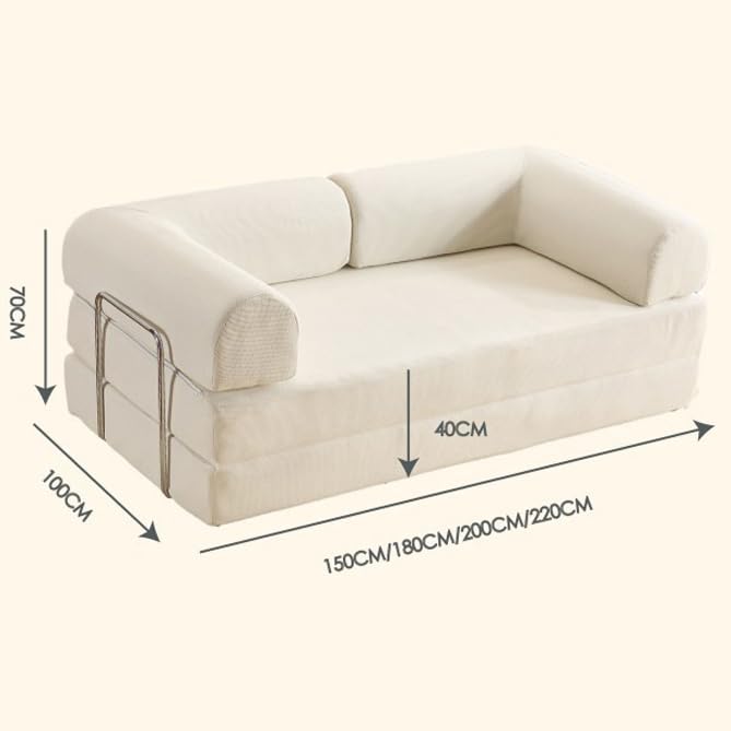 Kompresyjna sofa rozkładana podłoga łóżko sypialne z podłokietnikiem - wielofunkcyjna pianka z pamięcią kształtu przenośna kanapa do salonu i małych przestrzeni