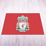 Licensed Décor Liverpool FC - Alfombrilla Grande (185 cm de Ancho x 100 cm de Alto) - Escudo a Todo Color en Rojo