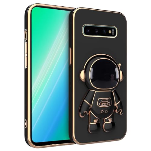 Image of for Samsung Galaxy S10 Plus Case Cute 3D Astronaut Stand Design Camera Protection Shockproof Soft Back Cover (for Samsung Galaxy S10 Plus, Black)