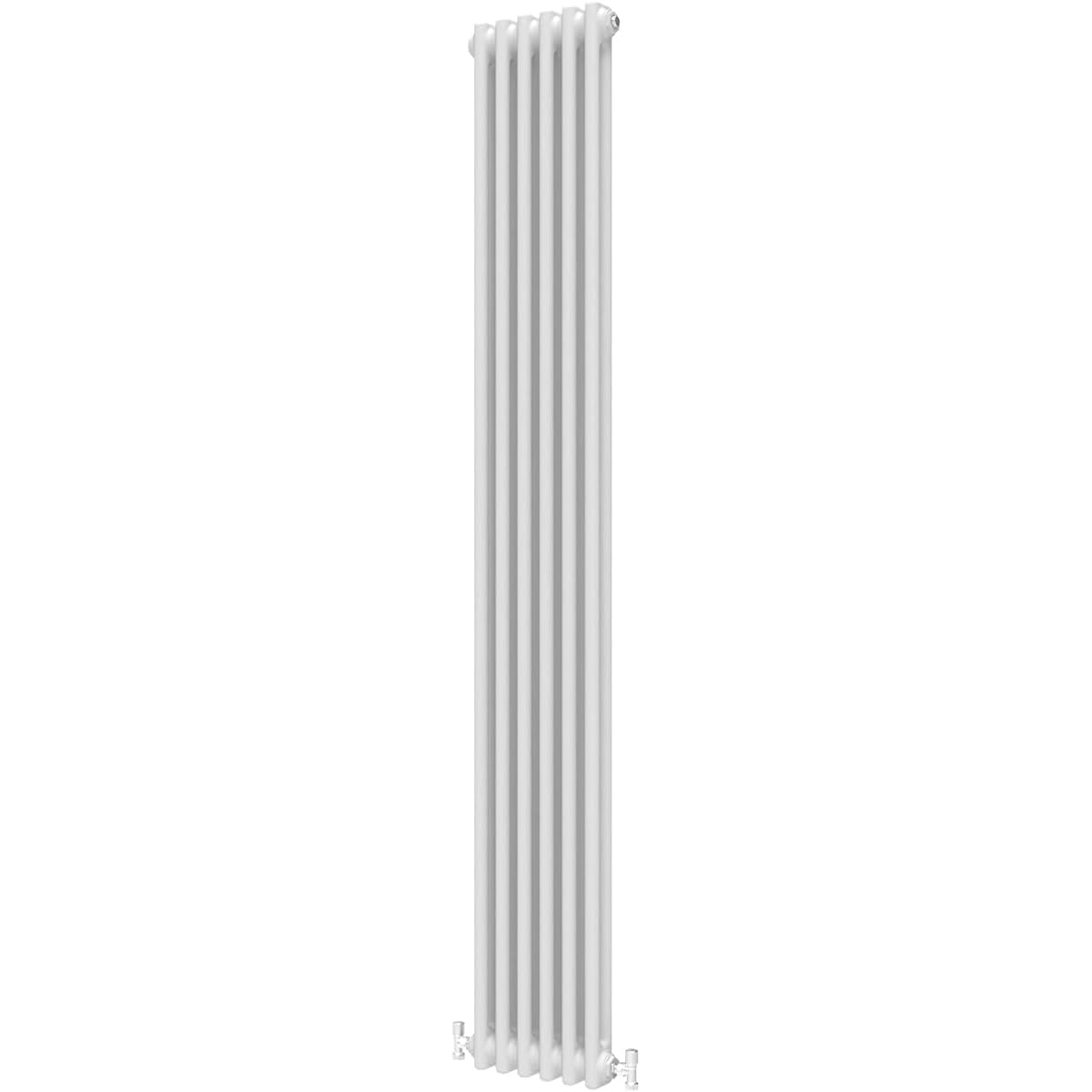 Radbliss Vertical Traditional 2 Column Radiator 1800x290mm White Cast Iron Style Tall Design RAD Central Heating — image 1
