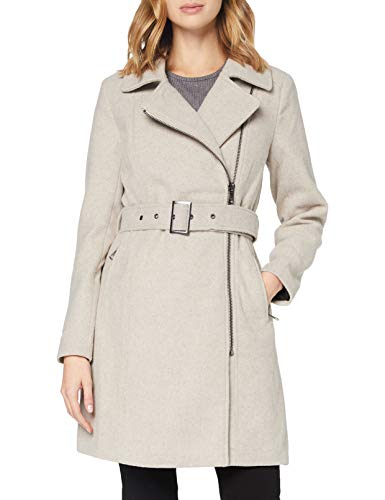 Only ONLOLIVIA Long Biker Wool Coat OTW Abrigo de Mezcla de Lana, Chateau Gray, M para Mujer