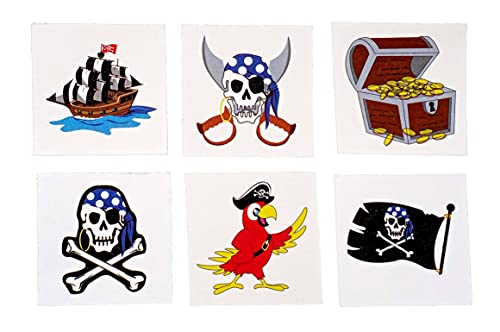 Pirate Tattoos, Pirate Party Fake Tattoo Party Supplies - 72 Piece Party Pack!