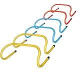 TNZMART Multicolor Sports Hurdles 6 Pack Durable PVC Agility Training Hurdles Lightweight Speed Hurd