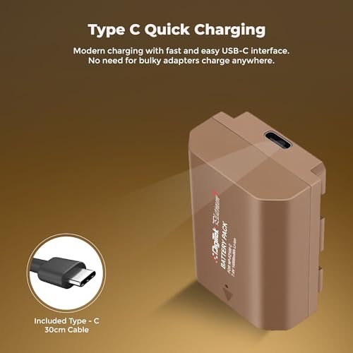 Image of Digitek Platinum NP-FZ100C Combo Extra Power Li-Ion Camera Battery with Type-C Quick Charging, 14800mWh High Capacity, No Memory Effect, Compatible with Sony Alpha Cameras