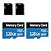 2 Stück 128 GB Speicherkarte mit SD Adapter, Memory TF Card Klasse 10, UHS-I, A1, U3, für Kamera, Smartphone, Tablet, Drohne (Blau 128GB*2)