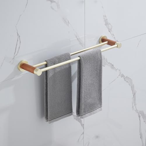 Porte-serviettes mural double en laiton pour optimiser le séchage - 4