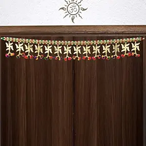 Divine Paddy Thorana Colourful Pom Pom/Tassel toran/South Indian Special Hanging Home dcor Thoranalu Ashtalakshmi Kawadi Bhandarwal/Maavilai thoranam - Size (3 Ft, 36