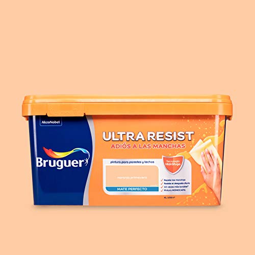 Bruguer ULTRA RESIST Tinta para paredes ultra lavável laranja primavera 4L