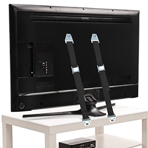 Correas Ajustables para TV y Muebles antipuntas para Cable Resistente no inclinable Correa Seguridad para prevención Puntas protección contra terremoto asegura Soporte TV Paredes