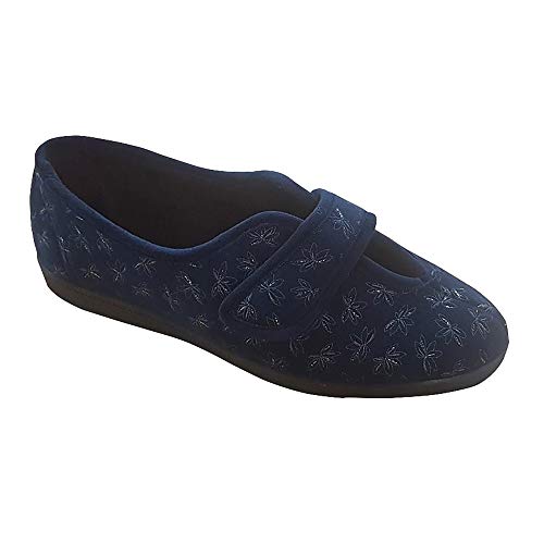 Sleepers Ivy - Chaussons à Fermeture Scratch - Femme (38 EUR) (Bleu Marine) Cover