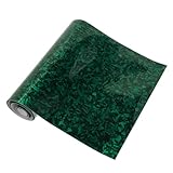 A ABSOPRO Autofolie 30 x 150 cm Selbstklebende Blumen Carbon Vinyl Folie 5.5mil PET Car Wrapping Folierung Universal für Auto Motorrad Grün Glanz