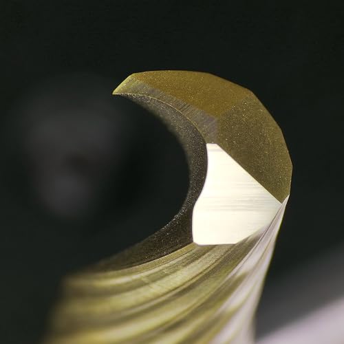 Image of Tools Solid Carbide CNC Spiral Single Flute End Mill -ZrN Coating for Acrylic Plate Aluminum, Wood, Plastic, Brass, Copper Cutting - 1 /4 Diameter 1 /4 inch