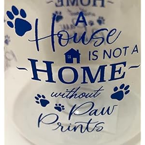 CGT BPA-Free Plastic Airtight Dog Cat Pet Treat & Food Storage Containers Canisters Jars Red Royal Blue My Favorite People Have Paws A House Is Not A Home Without Paw Prints (Set of 2)