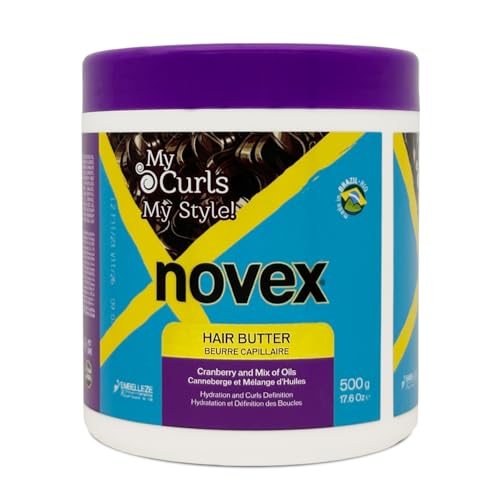 Novex My Curls Haarbutter mit Cranberry-Extrakt und Kokosnussöl für Feuchtigkeit und Lockendefinition, geeignet für alle Haartypen, 500 g