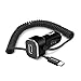 Type C Car Charger, Nekteck Coiled Cord 27W 5.4A USB C Fast Charging Car Adapter