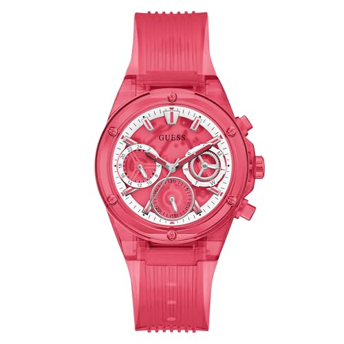 Image of Guess Women's| Analog Sport Watch| Sustainable Nylon Case| PU Strap | 30M Water Resistance
