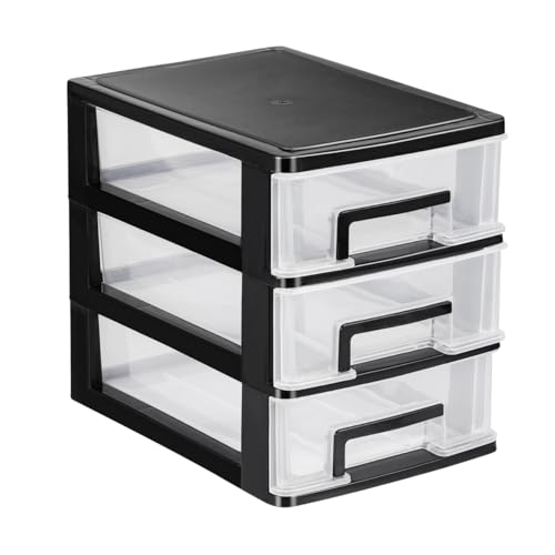 IMIKEYA Schreibtisch Organizer mit Schubladen - Klein Desk Schubladenbox Lagerung Schublade Multi-Schicht Kunststoff Haushalt Büro Organizer für Kosmetik Bürobedarf