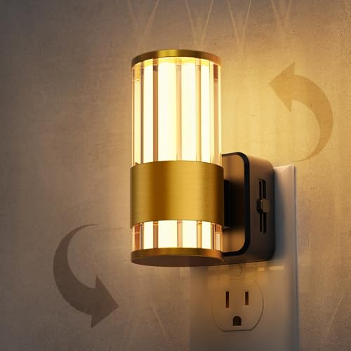 Image of L LOHAS LED Night Light, Automatic Night Lights Plug into Wall, 0-100LM Adjustable Brightness LED Night Light, Dimmable Night Lights Plug in with Auto Light Sensor, for Bedroom Hallway Home Decor