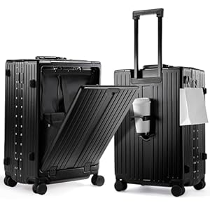 UrbanExplorer 20" Carry-On Luggage – TSA Approved Zipperless Aluminum Frame Suitcase