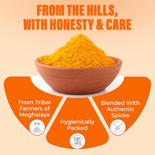 Image of Aranyam Lakadong Turmeric Drink Mix | Infused with Black Pepper, Ginger, Cardamom & Saffron - High Curcumin (7-12%) | Haldi Powder for Golden Milk, Latte, Herbal Tea & Health Drinks (40 Grams)