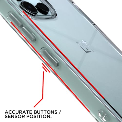Image of Pikkme Back Cover for OnePlus Nord 6 5G PC + TPU Clear Transparent Raised Edges Shockproof Protective Phone Bumper Case(Transparent)