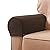 subrtex Stretch Armrest Covers Spandex Arm Covers for Chairs Couch Sofa Armchair Slipcovers for Recliner Sofa with Twist Pins 2pcs (Chocolate)